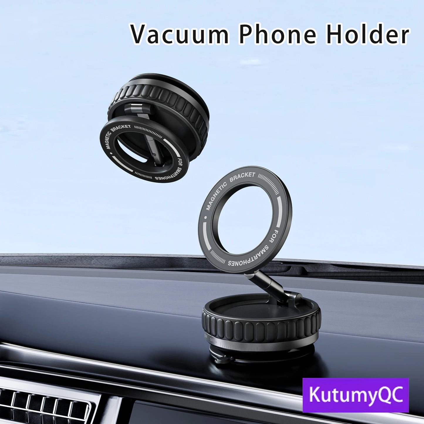 360° Adjustable Vacuum Magnetic Suction Cup Phone Mount