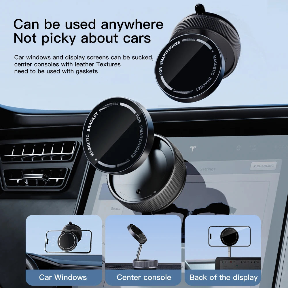 360° Adjustable Vacuum Magnetic Suction Cup Phone Mount