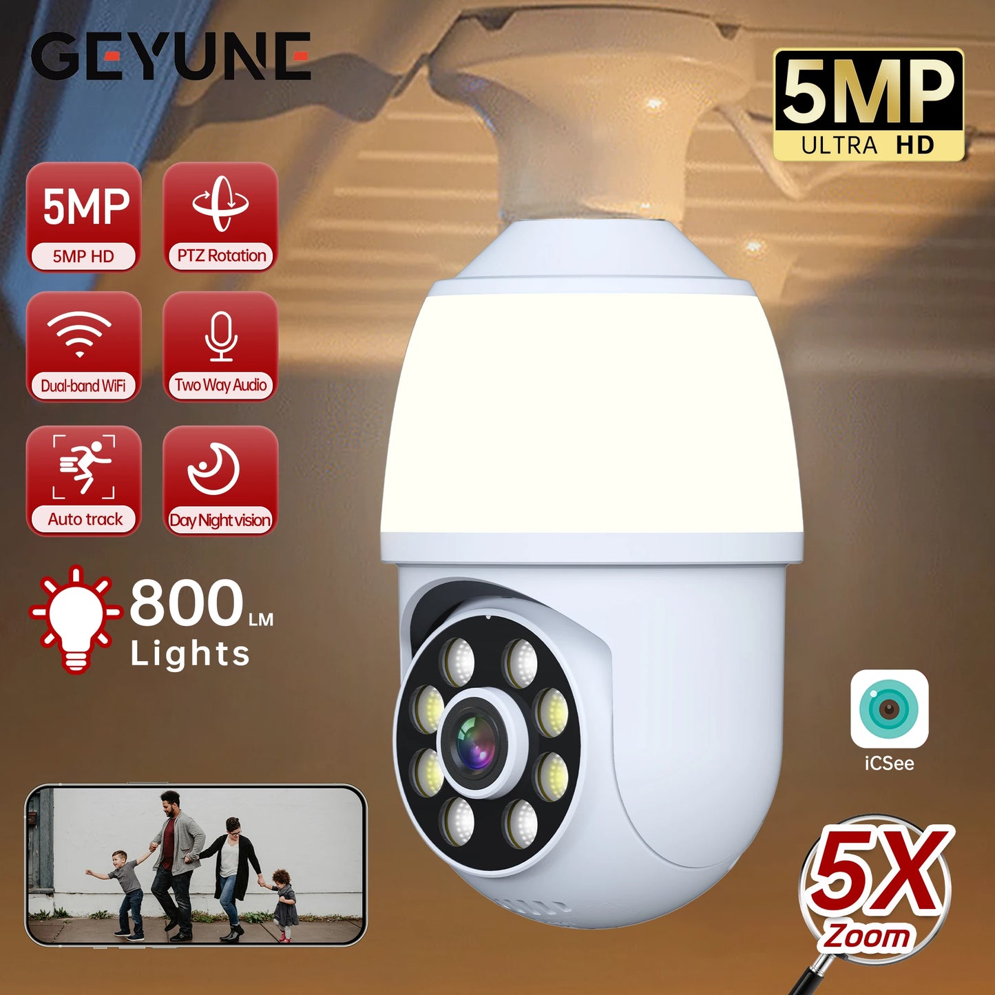 Bulb Camera Wifi Surveillance